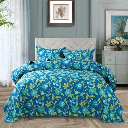 CHAUSUB Cotton Bedspreads For Bed Quilt Set 3pcs Quilts Bed Cover Pillowcase King Queen Size Coverlet Quilted Blanket On Bed
