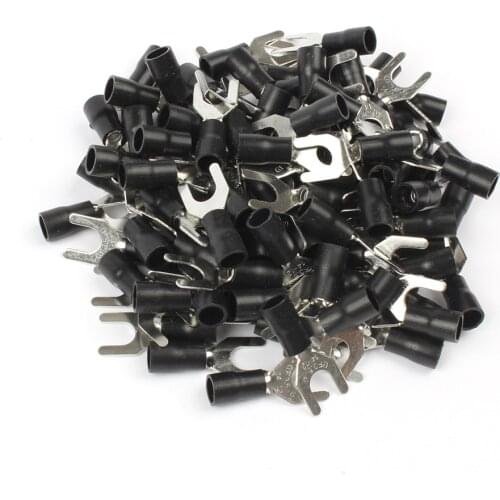 50PCS SV3.5-4 SV3.5-5 SV3.5-6 Insulated Wiring Terminals Insulating Sleeve Furcate Terminals Cable Lug Connector