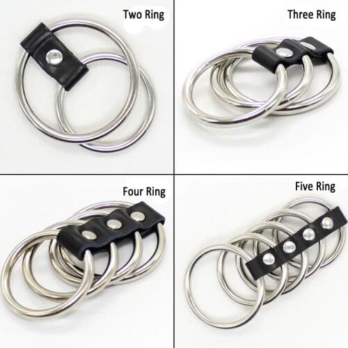 Stainless Steel Penis Rings Scrotum Semen Lock Cock Rings Sex Toys for Men Penis Bondage Metal Chastity Delay Sex Ring Cock Cage