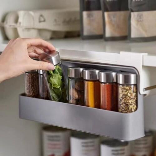 Creative Seasoning Bottles Storage Rack Hangable Cruets Box Storage Containers Practical Condiments Jar Rack Kitchen Accessories