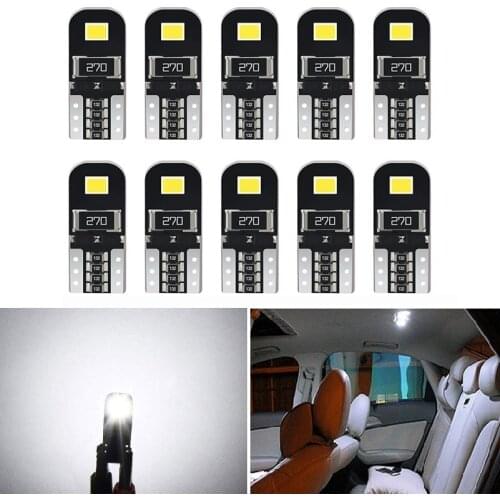 10Pcs W5W T10 LED Canbus Light Bulbs For Toyota Land Cruiser 200 Prado J150 RAV4 Corolla Camry Highlander Sienna Yaris Prius