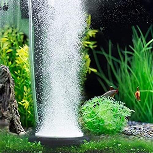 Small Round Air Stone Aquarium Oxygen Diffuser Fish Tank Bubbler Hydroponic Disc Bubble With Suction Cup Pump Ceramic Aerator