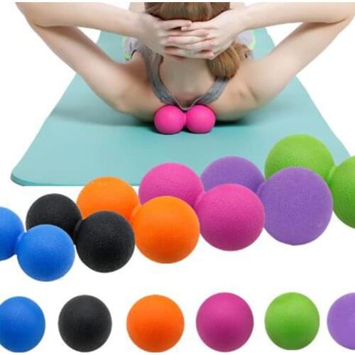 Yoga Massage Balls Deep Muscle Relaxation Ball Hockey Double Peanut Balls Acupoint Massage Ball for Health Workout Fitness Ball