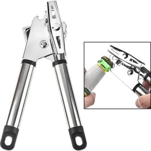 2Pcs Multifunctional Stainless Steel Can Tin Bottle Manual Opener Kitchen Gadget Manual Opener Knife for Cans Lid