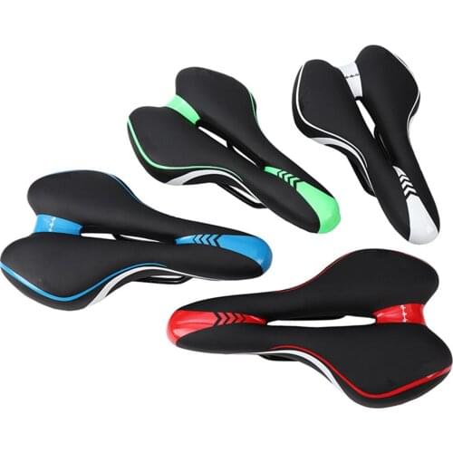 FIRECLUB 2pcs Soft Bike Saddle Cycling PU Hollow Breathable Seat Cushion Comfortable Shockproof Road Mountain Bike Cover Pad