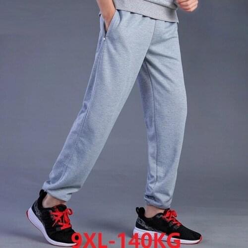 Summer spring Men sports pants oversize sweatpants big sales pleated pants plus size 6XL 8XL 9XL Stretch loose Stretch pants 64