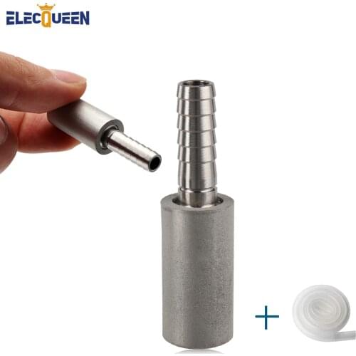 Stainless Steel Diffusion Stone, 2 Micron Aeration Stone, Homebrew Carbonation Stone With 1/4" Barb for Beer Wine Making