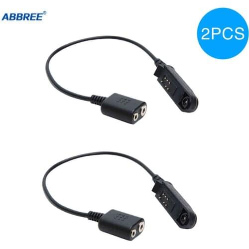 2PCS Adapter for Baofeng Waterproof UV-XR UV-9R Plus K-Head 2 Pin Walkie Talkie to UV-5R UV-82 888S UV-S9 Headset Spea