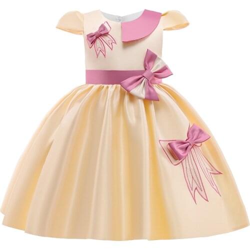 3-10 years girl dress sweet bow girl puffy princess dress stage catwalk dress childrens evening dress wedding party ball dress