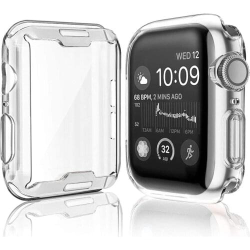 Transparent Slim Watch Cover for Apple Watch Case 5 4 3 2 1 42MM 38MM Soft Clear TPU Screen Protector for iWatch 4 3 44MM 40MM
