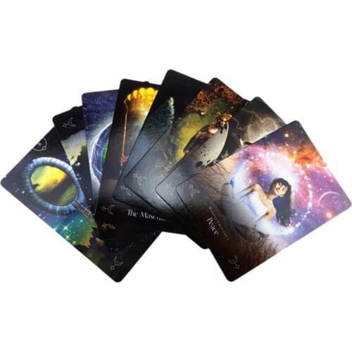 Queen of The Moon Oracle Card Full English Party Board Game 44 Cards Deck Tarot PXPF