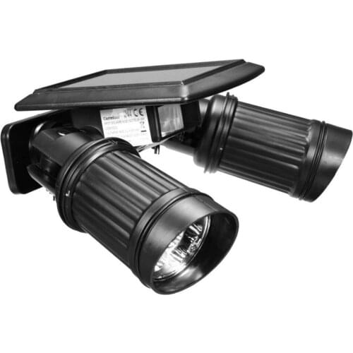 Sale 14LEDs LED Solar Lamp PIR Motion Sensor Dual Head Spotlight Adjustable Waterproof Wall Light for Yard Garden Driveway