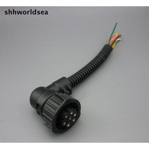 Shhworldsea 4PCS 7 pin car plug For dongfeng tianlong kam day for mercedes-benz ACTROS taillight assemblies auto plug socket