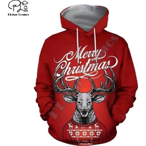 PLstar Cosmos Merry Christmas Santa Claus 3D Printed Hoodies Sweatshirts Zip Hooded For Men And Women Casual Streetwear Style-45