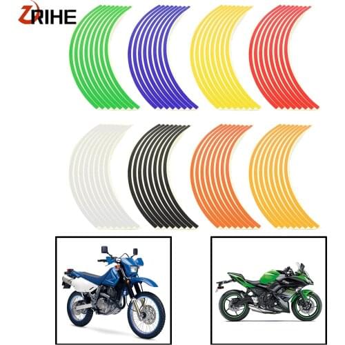 Universal Waterproof Motorcycle Wheel Rim Reflective Sticker Moto Bicycle Decal FOR Honda YAMAHA SUZUKI BMW BENELLI KAWASAKI