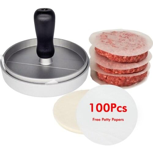High quality Round Shape Hamburger Press Aluminum Alloy Hamburger Meat Beef Grill Burger Press Kitchen Food Mold