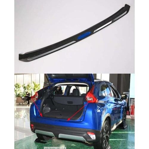 Plastic ABS Rear Bumper Protector Sill Plate Cover Trim For 2017-2020 Mitsubishi Eclipse Cross blue 1PCS