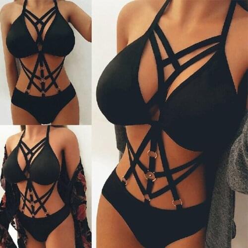 Cross Straps For Women Underwear Sexy Deep V Cup Bras For Ladies Push Up Lingerie Bra Wire Free Bralette Lingerie Bras Panties#W