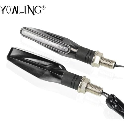 1 Pair Motorcycle 12V LED Turn Signal Indicators Light Universal Flashing Motorbike Amber Blinker Lamp Transparent Lense
