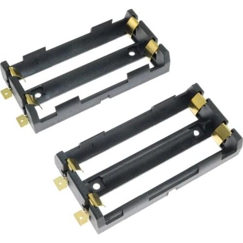 1PCS 1x 2x 18650 Series smt smd Batteries Holder Box Storage Case Container With Bronze Pins Drop Ship