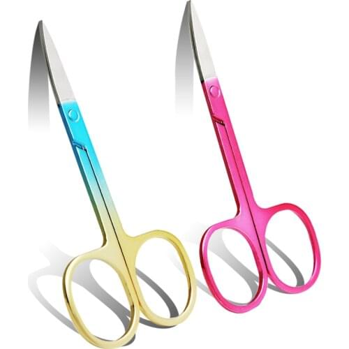 1PC Stainless Steel Small Nail Tools Eyebrow Nose Hair Scissors Cut Manicure Facial Trimming Tweezer Makeup Beauty Tool