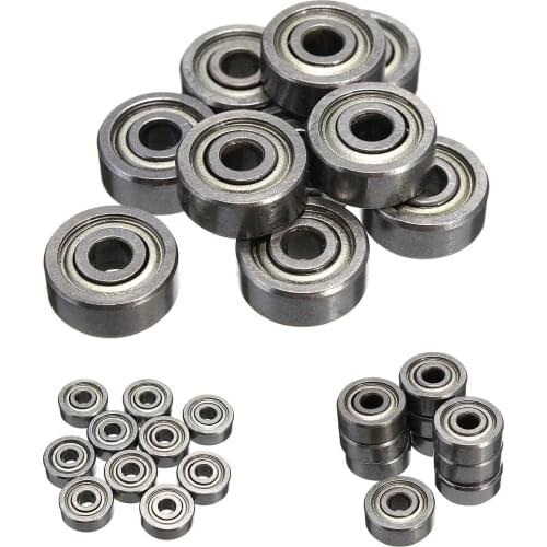 10PCS/Set 623ZZ Bearing ABEC-5 3x10x4mm Double Shielded Miniature 623-2Z Carbon Steel Shafts Ball Bearings 623 ZZ EMQ Z3V3