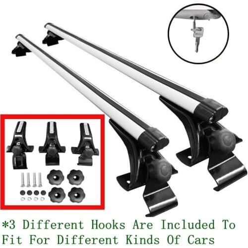 125CM 135CM Universal Car Roof Racks Kit No Need Original Roof Rail Aluminum Alloy Crossbar Luggage Carrier For Sedan Saloon