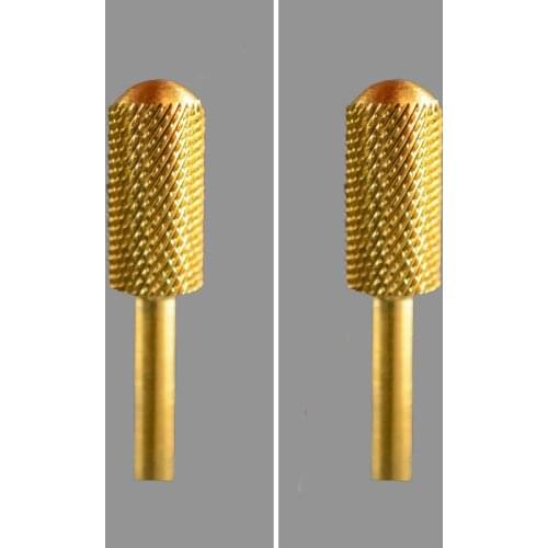 2pcs Carbide Nail Drill Bit - Small Barrel Smooth Top Bit - F