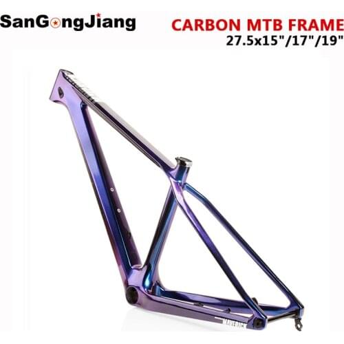 2021 NONO MVK full carbon MTB frame Ultra-light high-strength mountain bike frame 27.5inch Internal wiring Thru chameleon frame