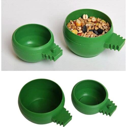 3PCS Mini Bird Food Water Bowl Plastic Hamster Pigeons Birds Cage Round Bird Food Box Pigeon Trough Pot Sand Cup Parrot Supplies