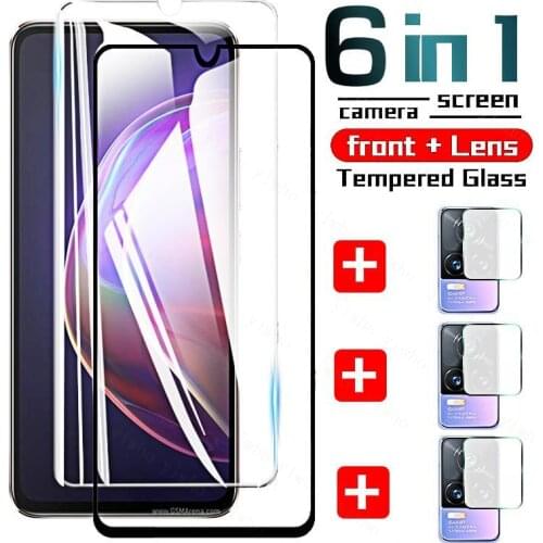 3PCS For Vivo V21 Glass For ViVo V21 5G Tempered Glass Full Protective Screen Protector For Vivo V20 V20 SE V21 V21E Lens Glass