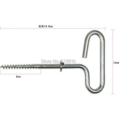 4pcs/lot!Big steel ice nails/Ice tent bracket holder/Ice fishing spiral drill rod ice shelf extended with drill rubber cap