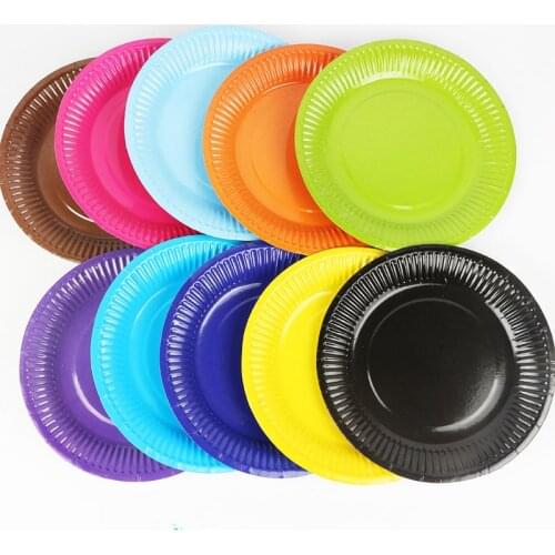 50pcs Children DIY Handmade Rainbow Paper Plate Toys/ Kids Adult DIY Material Colorful Plate for Handmde Art Craft