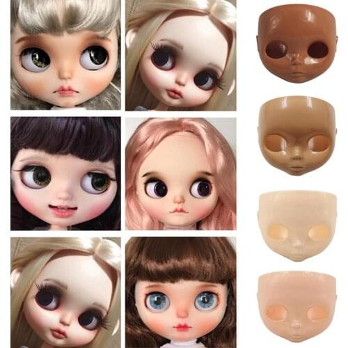 Besegad 1:6 Fashion Mini Doll Face Faceplate + Backplate Head + Screws Tool for Blyth Doll DIY Changing Face Accessories kid Toy