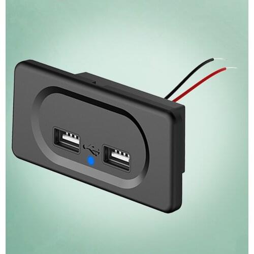 Fast Dual USB Charger Socket 12V - 24V Panel for Auto Truck Boat Car RV Bus