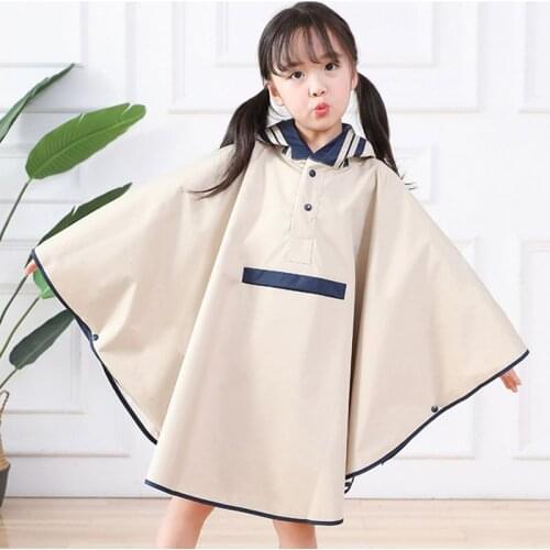 Kids Raincoat Ponchos Toddler Rain Jacket Children Rainwear with Large Pocket, School Bag Position, for Kids Boys Girls, S, M, L