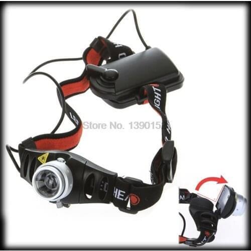 By dhl or ems 100pcs 500 Lumen Q5 LED Headlamp Headlight Zoomable for Camping Hiking Cycling Climbing