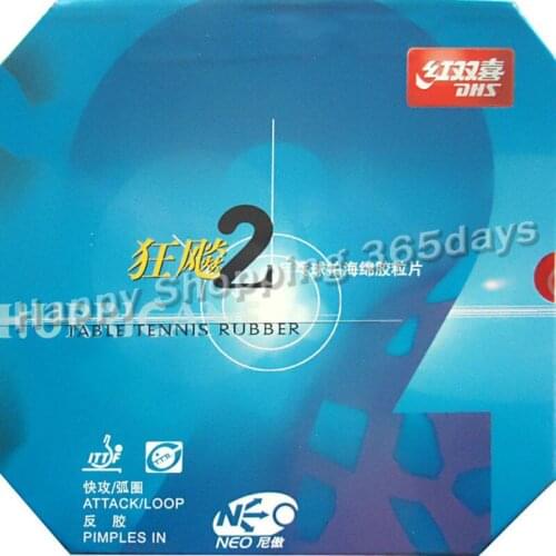 DHS NEO Hurricane 2 NEO Hurricane2 NEO Hurricane-2 pips-in table tennis pingpong rubber with sponge