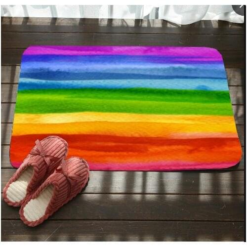 Door Mat Rainbow Mat Anti-Slip Kitchen Rug Bathroom Mats Home Decor Rug And Carpet For Living Room Hallways Protective Floor Mat