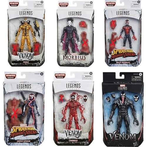 Hasbro Marvel Legends Series Venom 6 Inches Anime Figures Miles Morales Gwen Stacy Carnage Action Figure Collection Model Toys