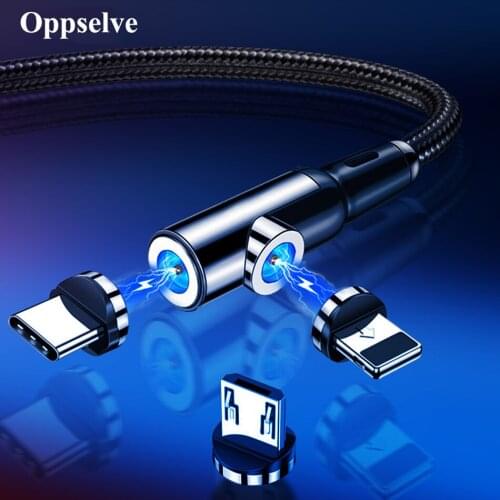 Double Plug Magnetic USB Cable For iPhone 12 11 Samsung Huawei Xiaomi 11 Fast Charging Magnet Charger Micro USB Type C LED Cord