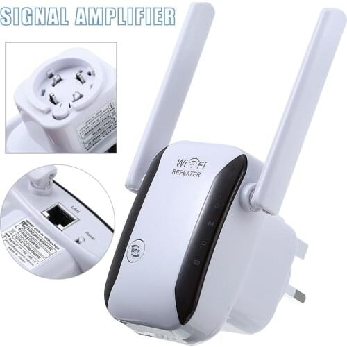 Mayitr 1pc High Speed 300Mbps Wi-Fi Signal Range Booster Extender Wireless Internet Repeater Amplifier With RJ-45 Network Cable