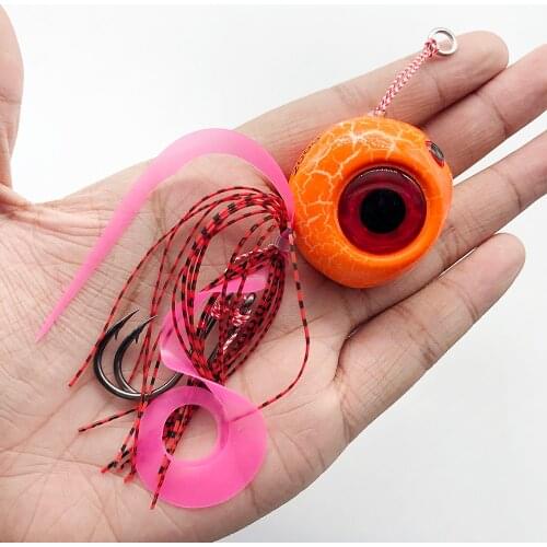 Inchiku 1PC 60G-200G Metal Fast Sinking Snapper Jig Rubber Skirts Hooks Saltwater Assist Hook Ice Fishing Lure Tai Kabura Slider