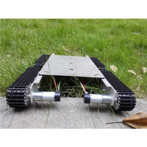 4WD Metal Robot Tank Chassis Tracks Caterpillar Pedrail Chassis 4 Motor Driven DIY Robot Car Chassis RC Toy Crawler Chain Kit
