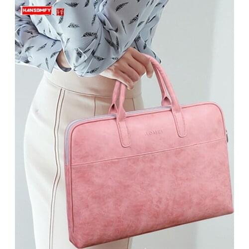 Fashion Pu Leather Women Handbag 15.6-inch Waterproof Briefcase,female Shoulder Notebook Bag, Laptop Bag, Business Commuter Bags