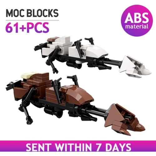 MOC Star Series Space Motorcycle 74-Z Speeder Bike Model Building Blocks Assembly Bricks Educational Toys Bricks Kids Xmas Gifts