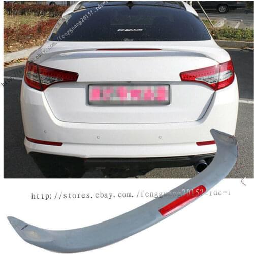 For Kia Optima K5 2011 2012 2013 unpainted Rear spoiler with LED 1pcs