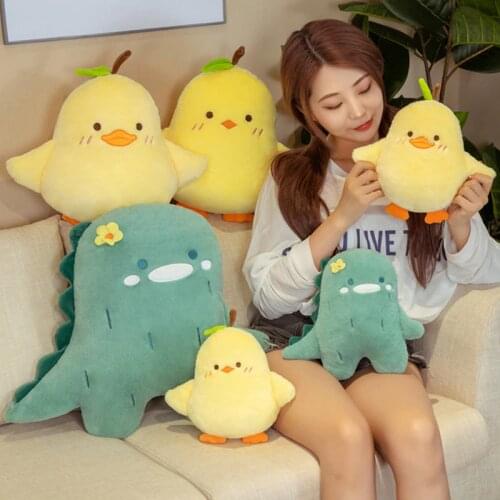 20-43CM Kawaii Cartoon Chicken Duck Cactus Plush Pillow Soft Stuffed Cute Animal Sofa Cushion Lovely Kids Girls Birthday Gift