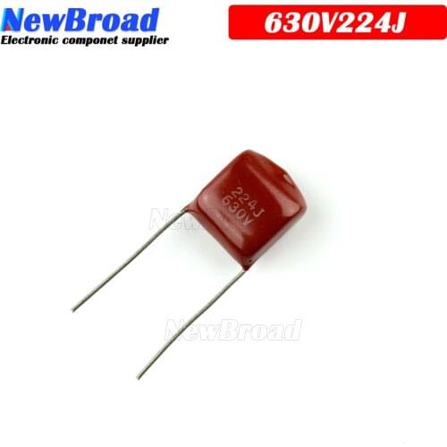 10PCS 630V224J 0.22UF Pitch 15mm 224 630V 220nf CBB Polypropylene film capacitor