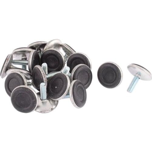 Furniture Glide Adjustable Thread Leveling Foot M6 x 18mm 20pcs